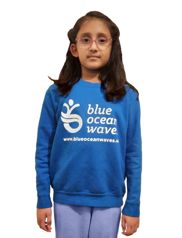 Blue Ocean Waves Kids Sweatshirt (Unisex)