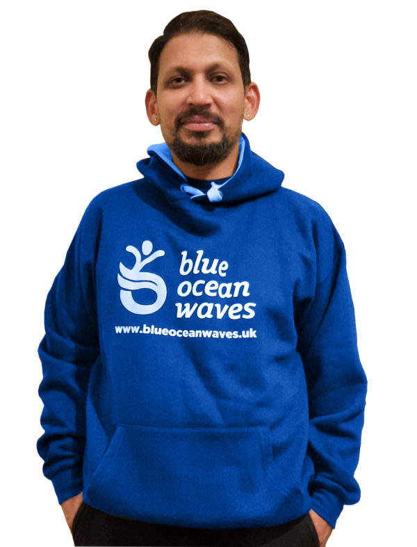 Blue Ocean Waves Adults Sweatshirt (Unisex)