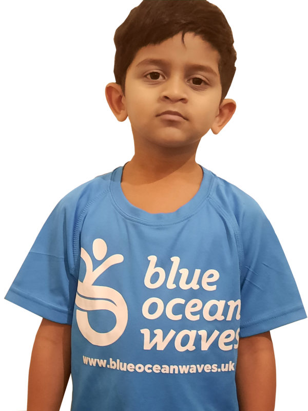 Blue Ocean Waves Kids T-Shirt (Unisex)