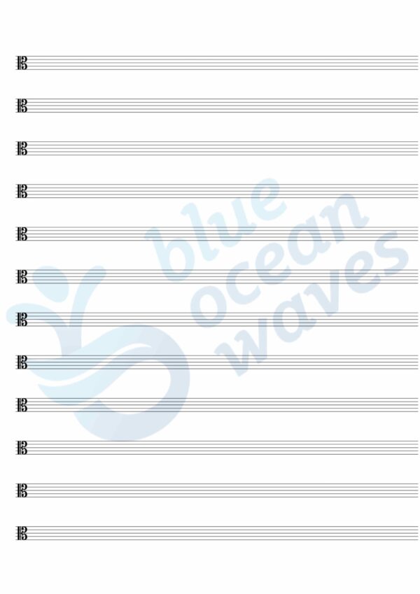 Music Manuscript Book- Alto Clef - Image 2