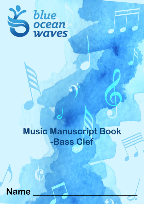 Music Manuscript Book- Bass Clef