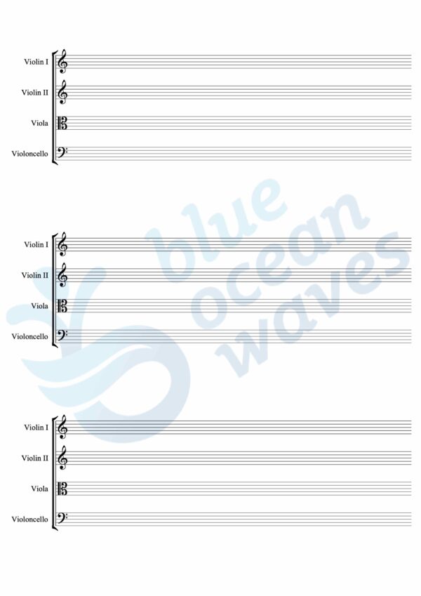 Music Manuscript Book for String Quartets - Image 2