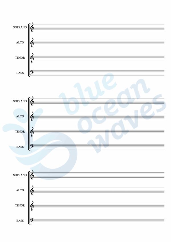 Music Manuscript Book for SATB Scores - Image 2