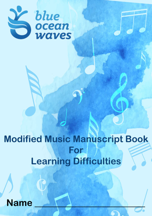 Modified Music Manuscript Book for Learning Difficulties